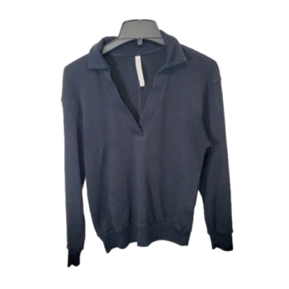 Babaton waffle knit  polo long sleeve